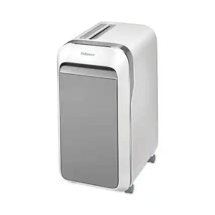 Front. Fellowes - 5015501 Powershred LX220 20 Manual Sheet Capacity Micro-Cut Shredder - White - White.