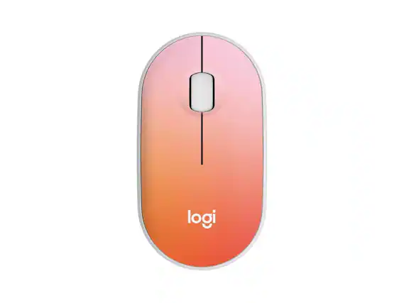 Front. Logitech - Logitech M340 Wireless Mouse - Silent Clicks, USB Receiver, Tropical Sunrise Print - Tropical Sunrise.