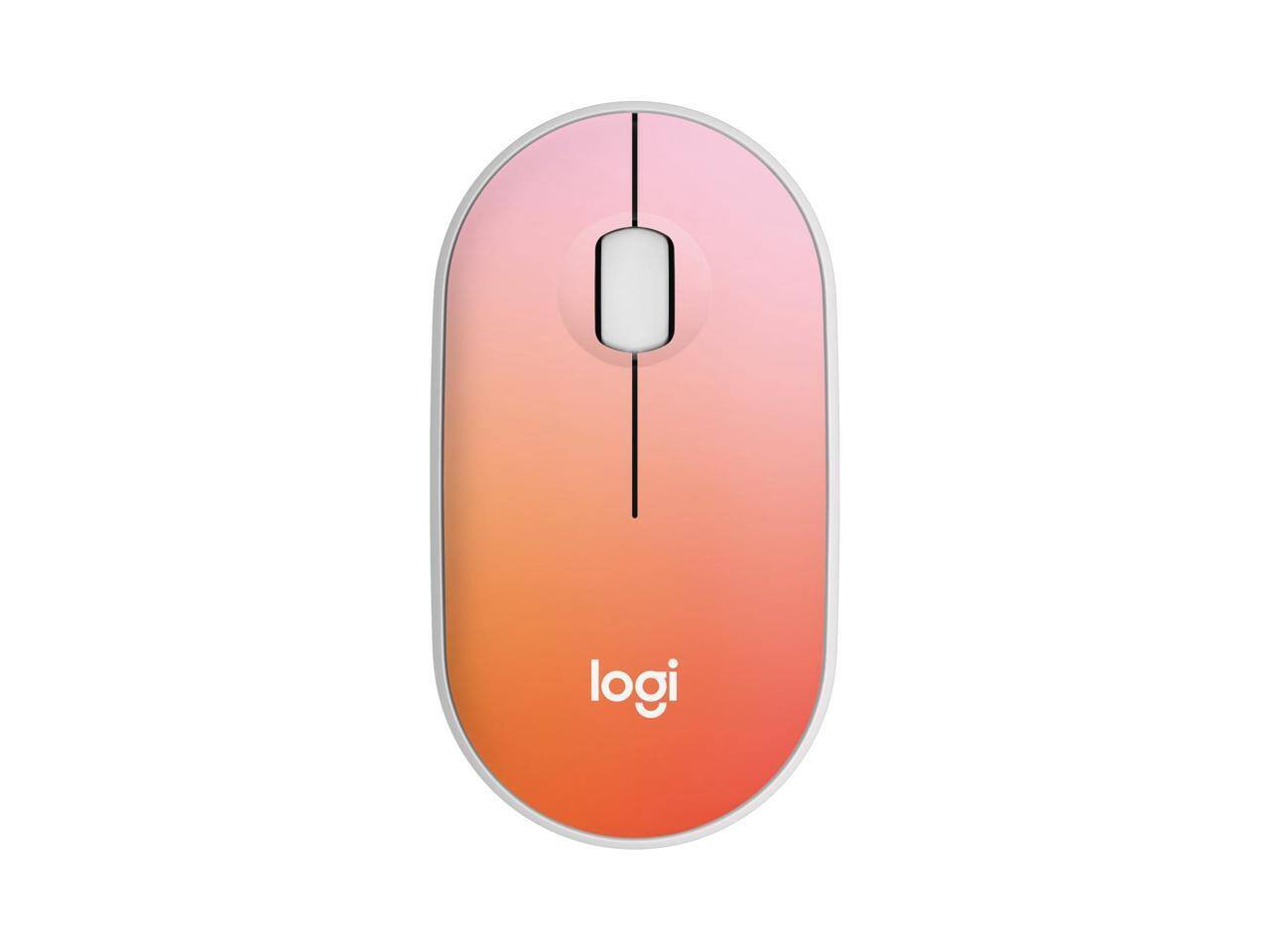 Front. Logitech - Logitech M340 Wireless Mouse - Silent Clicks, USB Receiver, Tropical Sunrise Print - Tropical Sunrise.