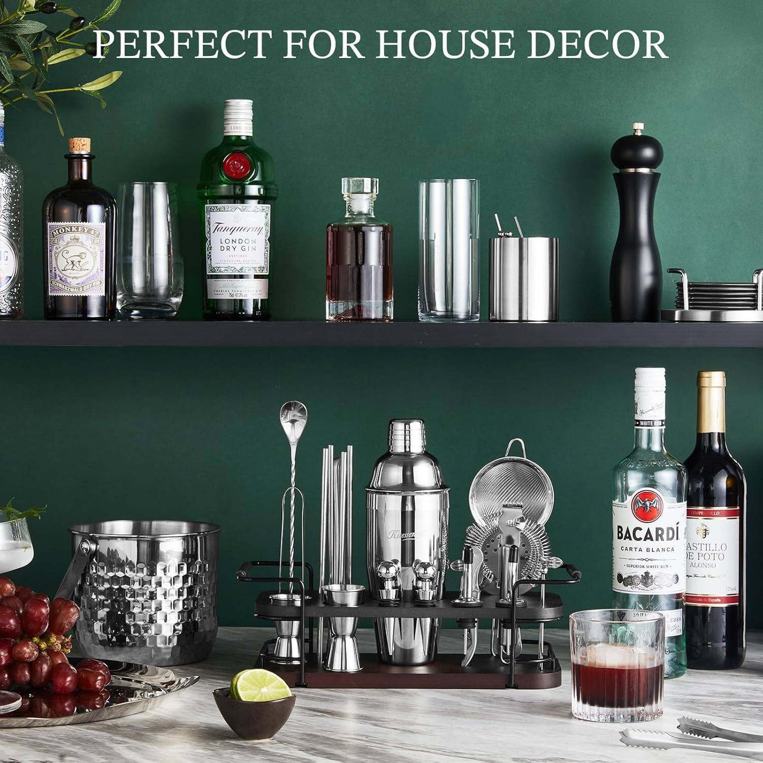 PERFECT FOR HOUSE DECOR

- MONKEY 41
- Tanqueray LONDON DRY GIN
- BACARDI CARTA BLANCA ASTILLO DE POTRO ALONSO

- SORDIGET
- Atme ja
- BACARDI CARTA BLANCA ASTILLO DE POTRO ALONSO