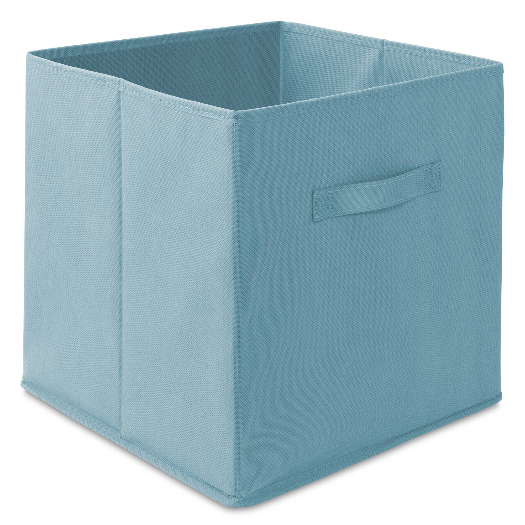 Alt View 1. Casafield - (Set of 12) Collapsible Fabric Cubes - Storage Bins - Baby Blue.
