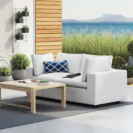 Commix Sunbrella® Outdoor Patio Loveseat by Modway - White