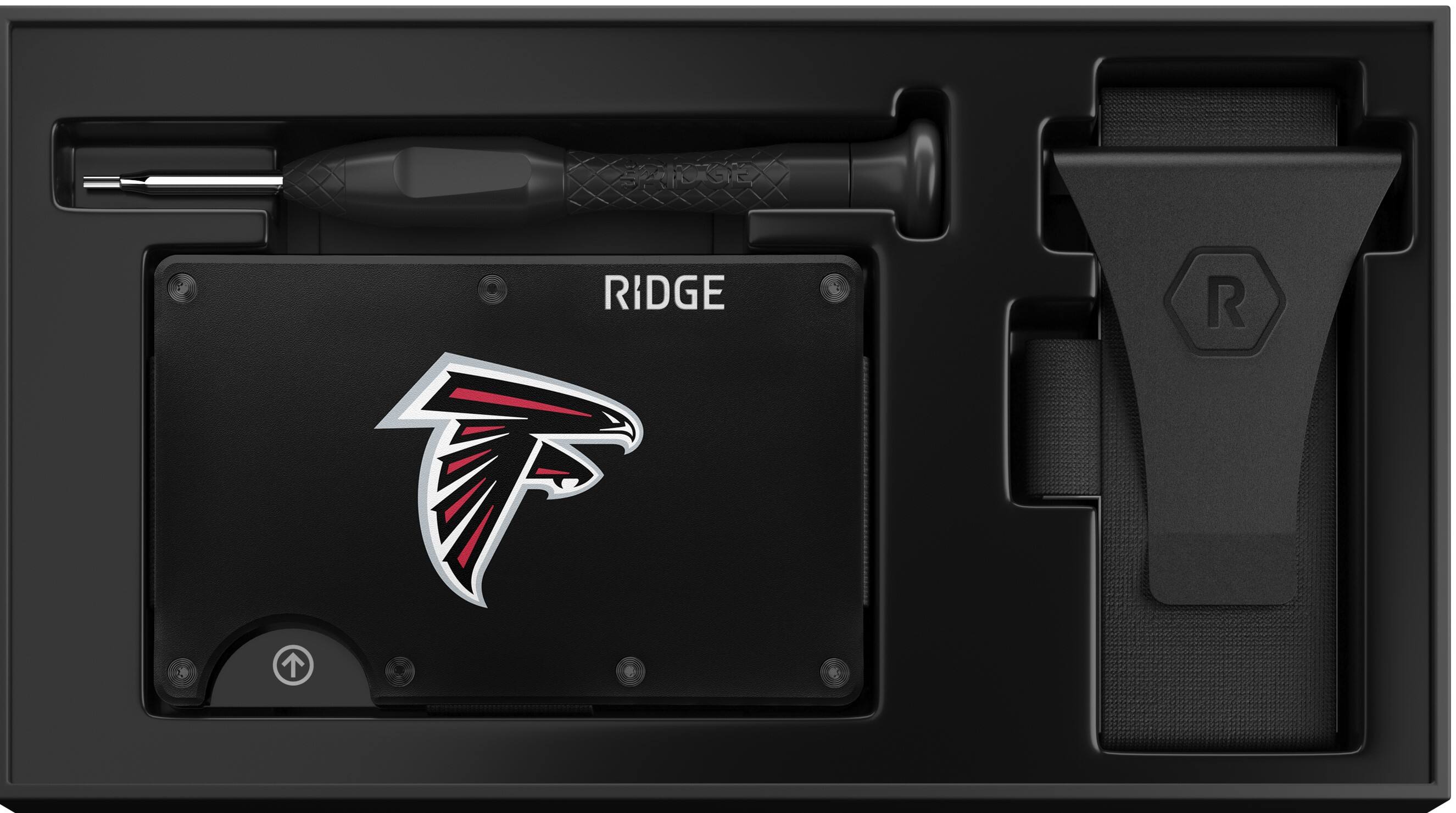 The text on the image is "RIDGE" with a black background.