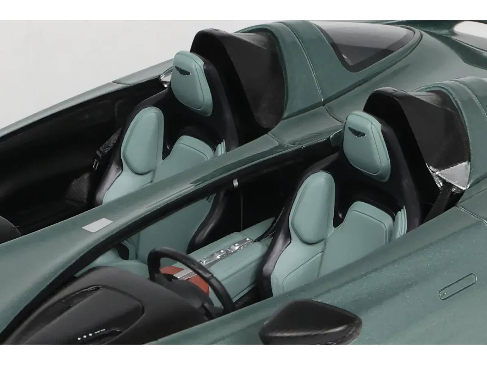 Angle. GT Spirit - Aston Martin V12 Speedster Green Metallic 1/18 Model Car by GT Spirit - Green Metallic.