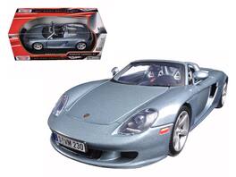 Porsche Carrera GT Silver with Black Interior 1/18 Diecast Model Car by Motormax - Silver/Black