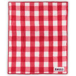 Logo Brands - Los Angeles Angels 50'' x 60'' Buffalo Check Frosty Fleece Blanket - Multicolor