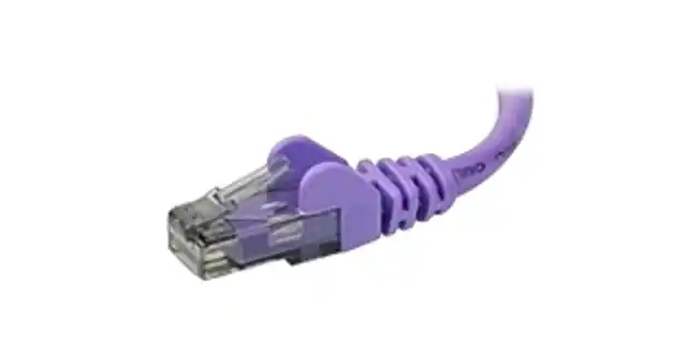 Front. Belkin - A3L980-07-PUR-S 7 Feet Category 6 UTP Patch Cable - Snagless -1 x RJ-45 Male/Male - Purple - Purple.
