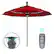 Front Zoom. Above - Height Series 11-ft. Smart Sunbrella Umbrella with Remote Control and Wind Sensor - Spectrum Cherry.