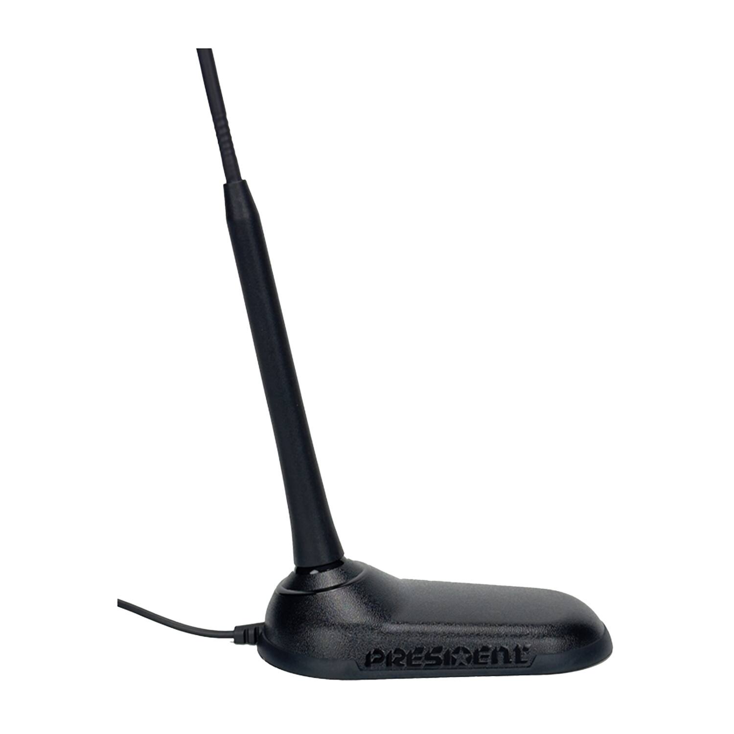 Angle. PRESIDENT - VIRGINIA-F Magnetic-Mount CB Antenna with Fixed-Angle Whip - Black.