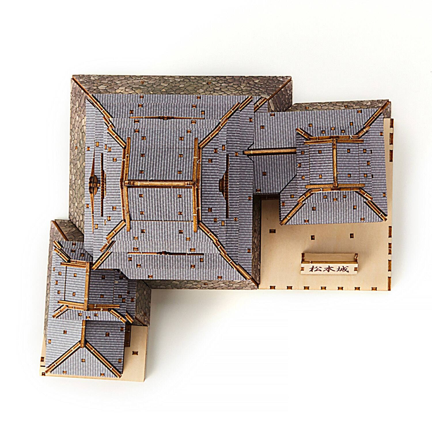 Back. 3D Puzzle - 3D DIY Puzzle: Matsumoto Castle Color Version - 374pcs.