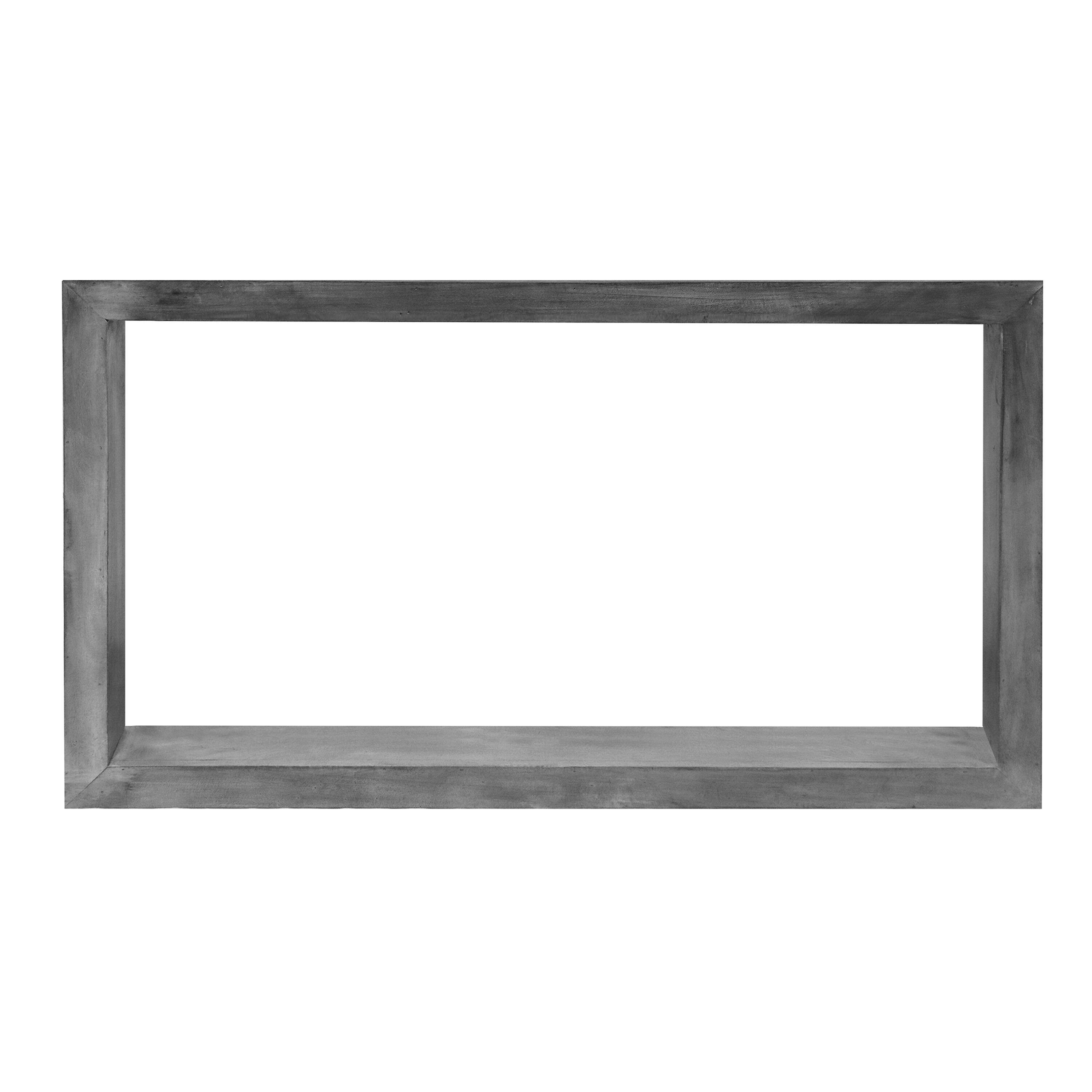 Alt View 4. Manhattan Lane - Keli 52 Inch Cube Shape Wooden Console Table with Open Bottom Shelf - Gray.
