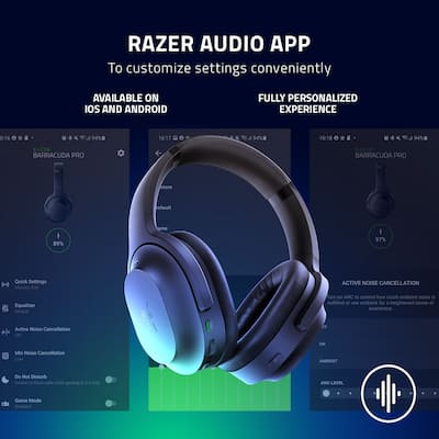 Razer Barracuda Pro Wireless Over the Ear Gaming Headset for PC Razer Barracuda Pro Wireless Over the Ear Gaming Headset for PC