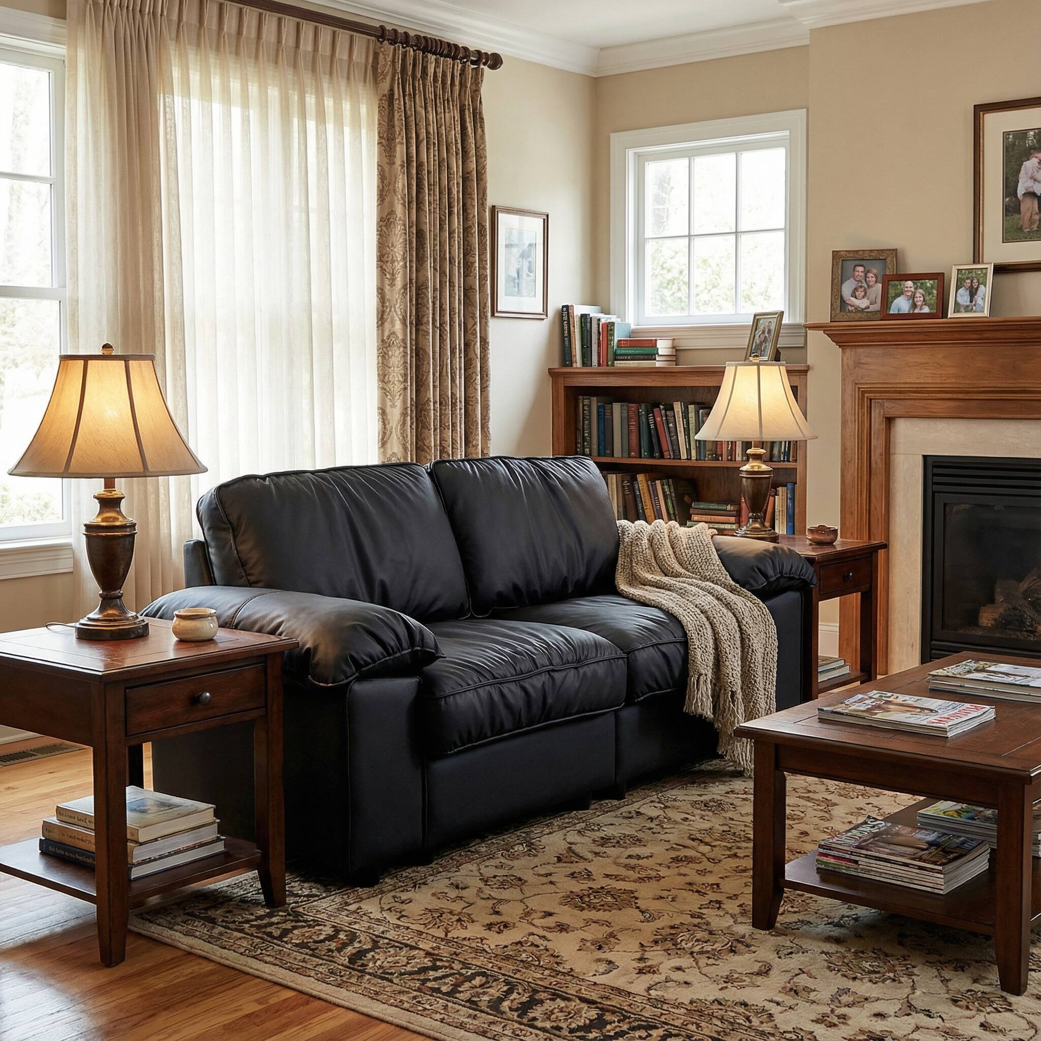 Angle. Anysun - 78.7" Faux Leather 2-Seat Loveseat with Hidden Storage - Space-Saving for Small Apartments - Black.