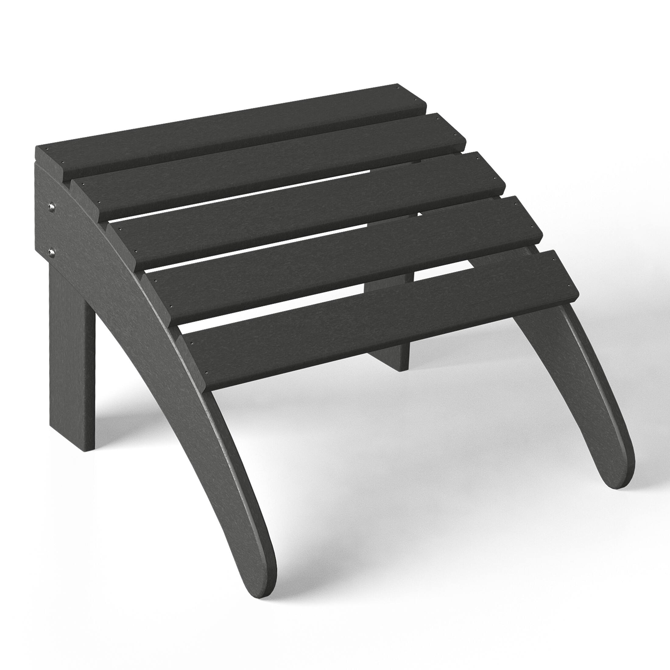 Left. WestinTrends - WestinTrends Malibu Outdoor folding ottoman for Adirondack chair - Gray.