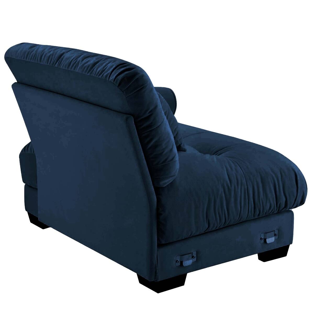 Left. Ropilly - Ropilly Blue Velvet Sofa Single Seat Sofa with Pillows Deep Seat Modular Sofa Section - Blue.