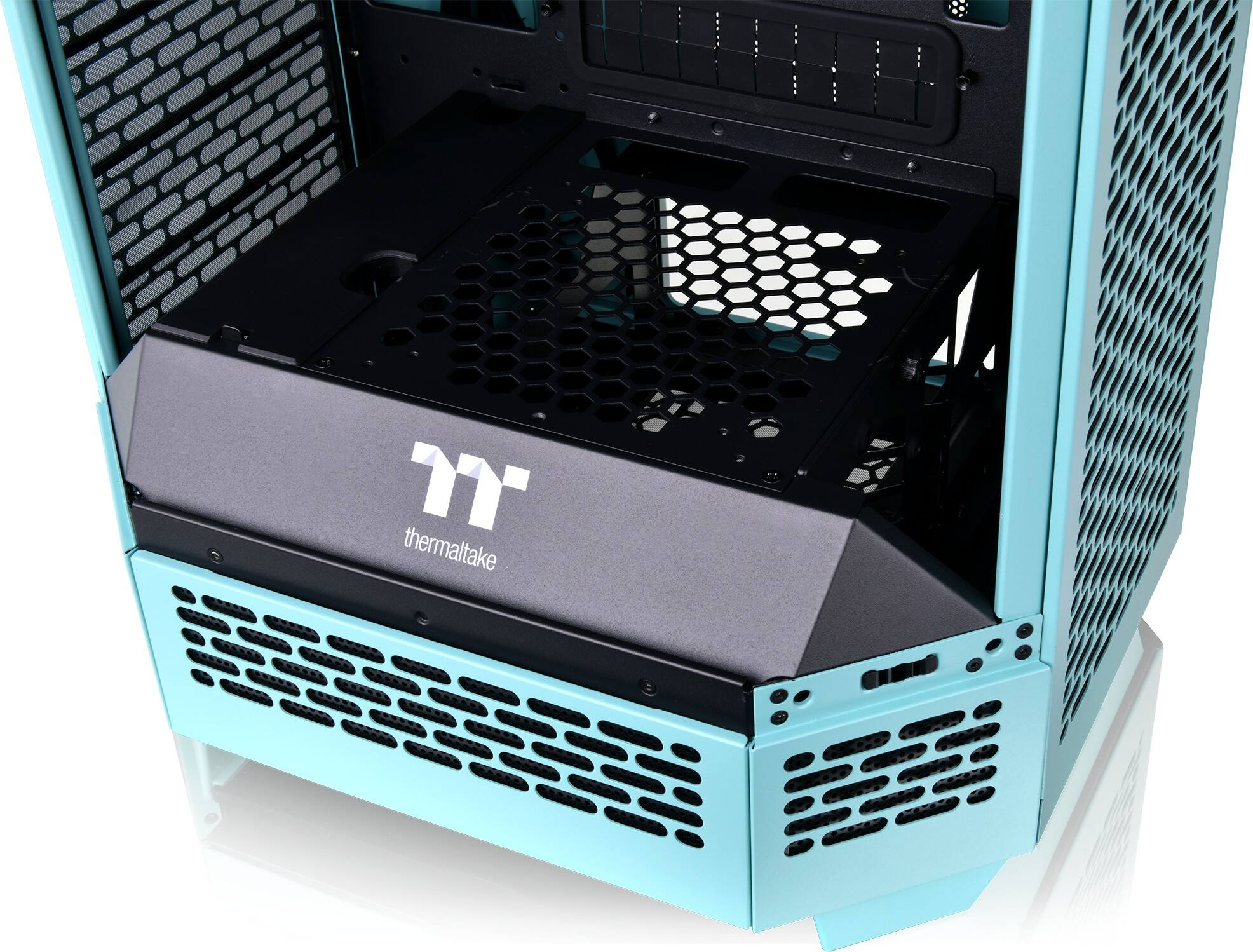 Alt View 29. Thermaltake - The Tower 300 Micro ATX PC Case - Turquoise.
