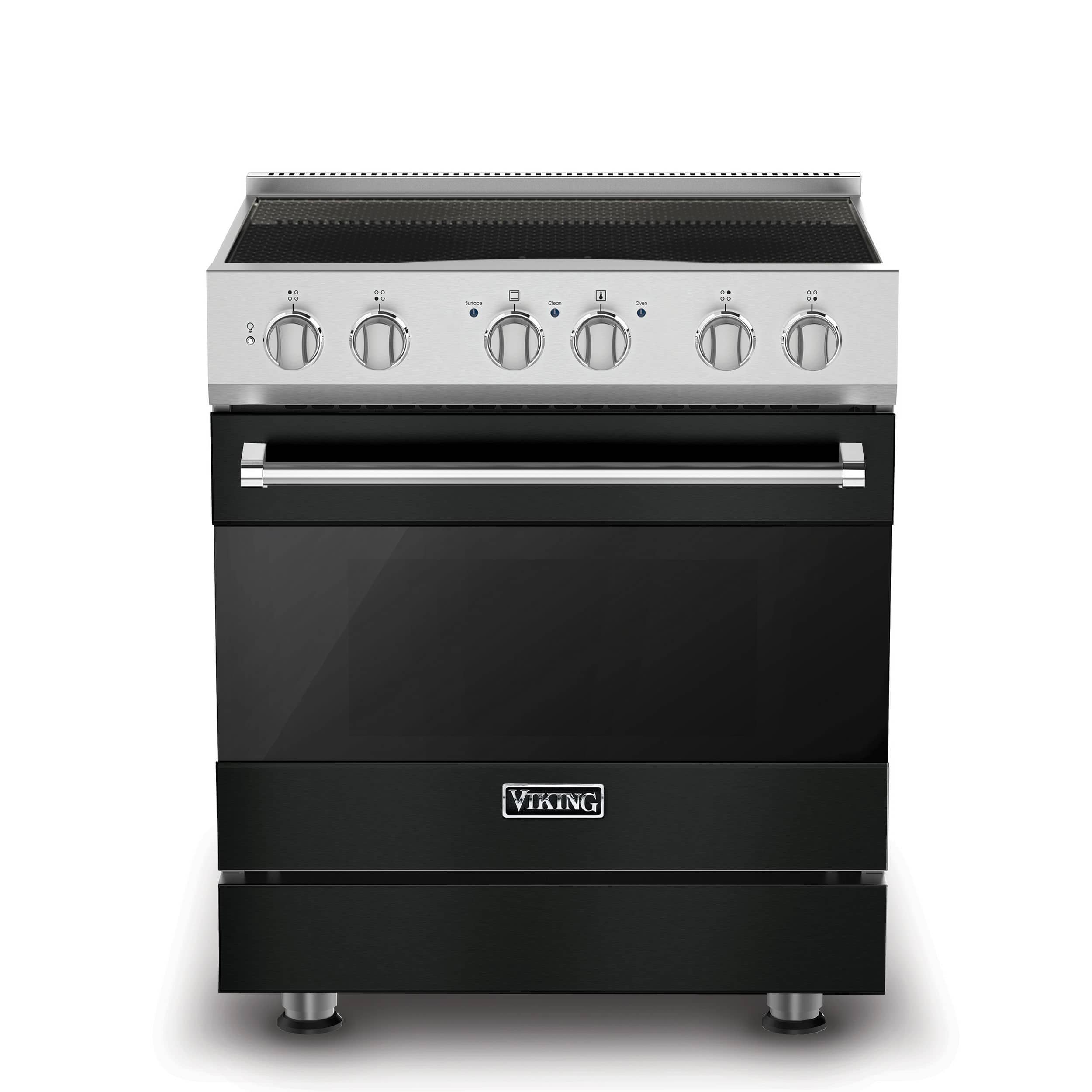 Front. Viking - 3-Series Induction Self-Clean Range - Antique Bronze.
