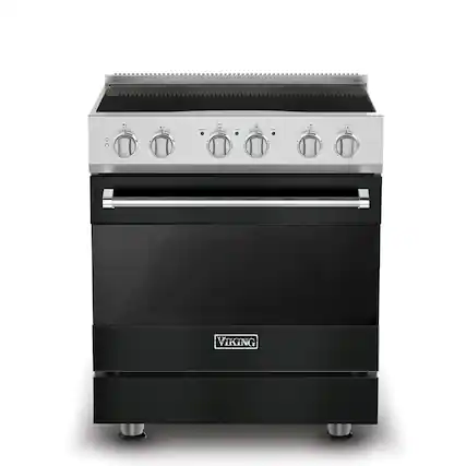 Front. Viking - 3-Series Induction Self-Clean Range - Antique Bronze.