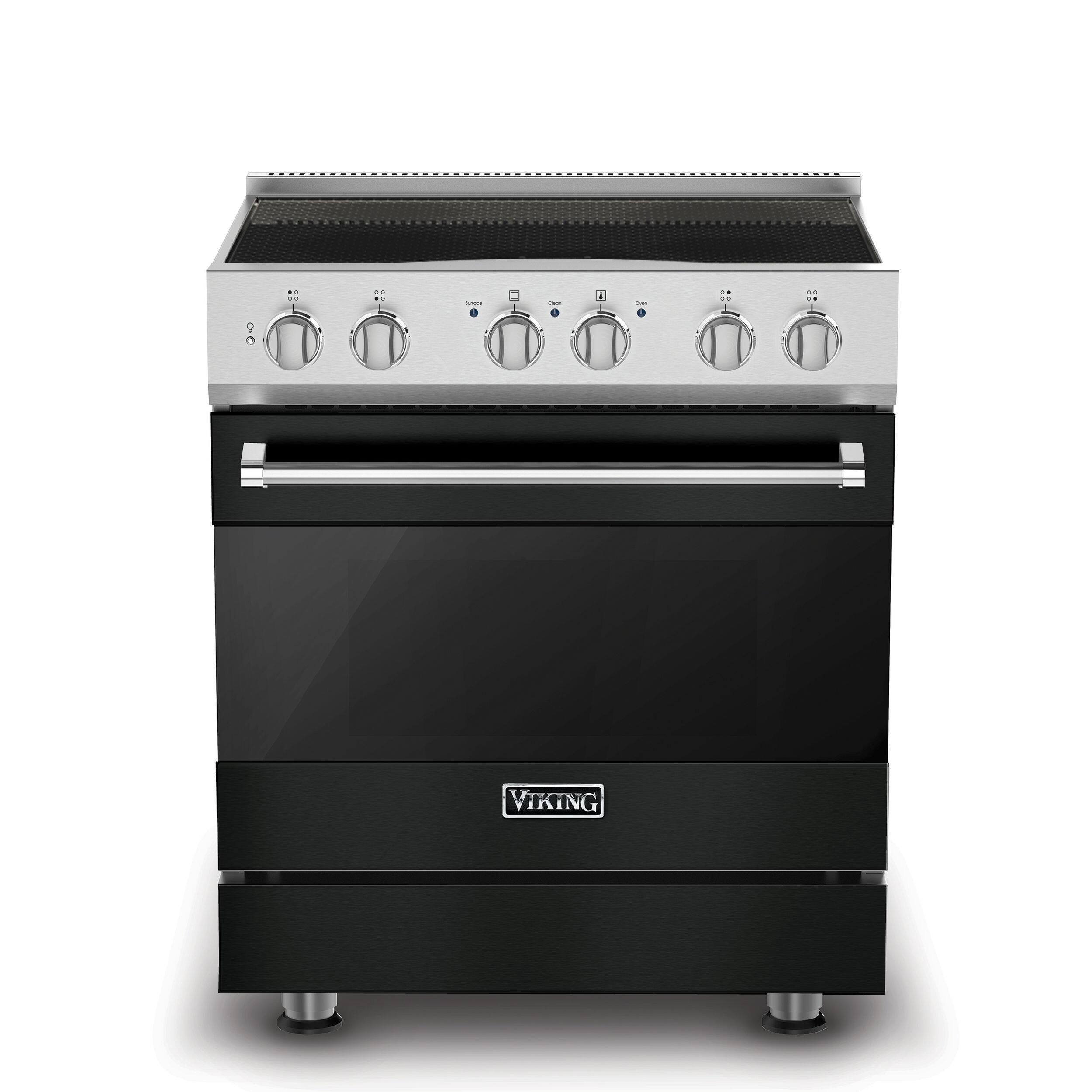 Front. Viking - 3-Series Induction Self-Clean Range - Antique Bronze.