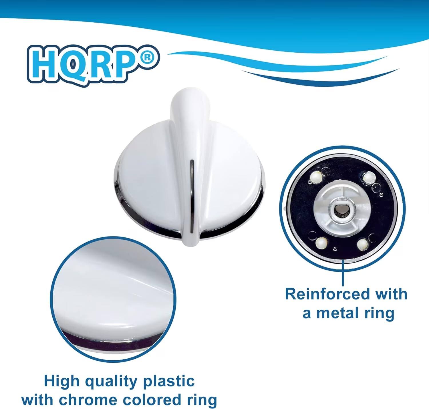 HQRPO® Reinforced with a metal ring  
High quality plastic with chrome colored ring