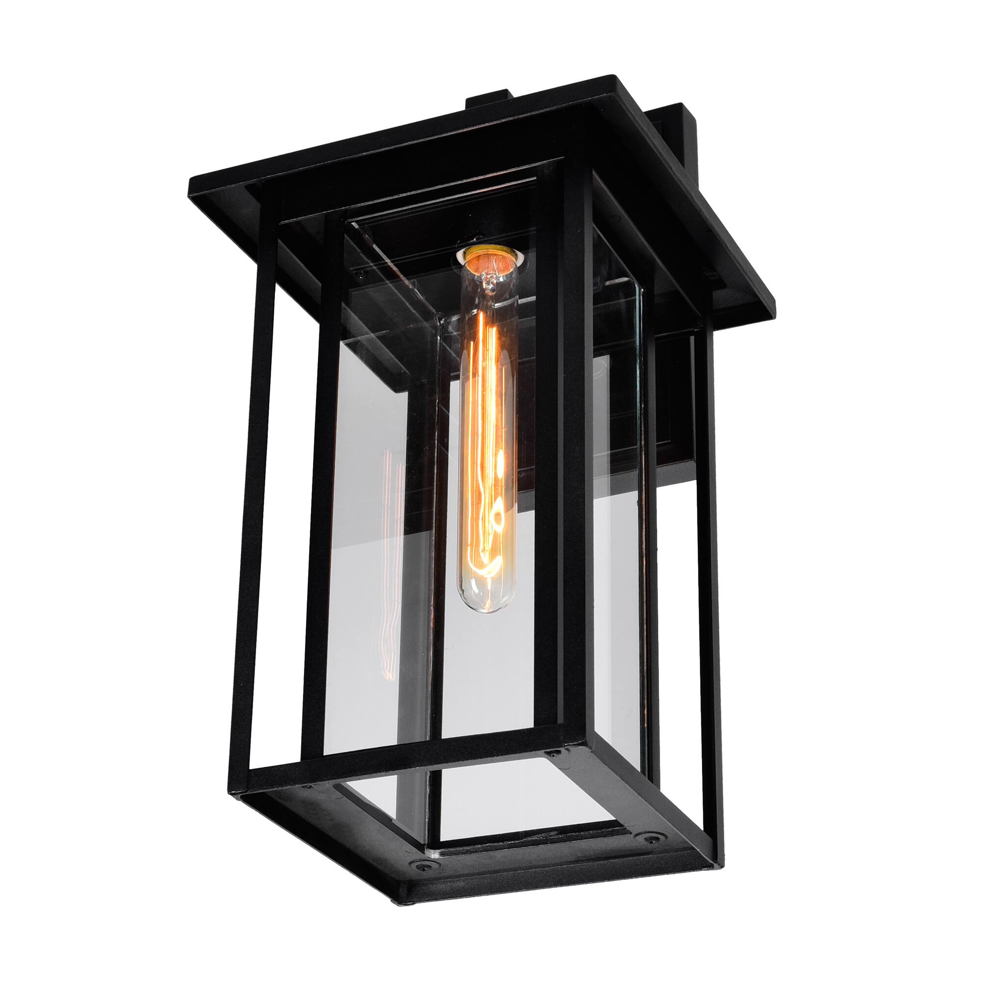 Angle. CWI Lighting - Crawford 1 Light Black Outdoor Wall Light - Black.