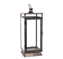 BreeBe - Black Metal Lantern 20.5"H - Green