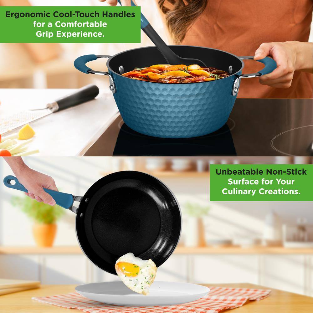 Ergonomic Cool-Touch Handles for a Comfortable Grip Experience.

Unbeatable Non-Stick Surface for Your Culinary Creations.
