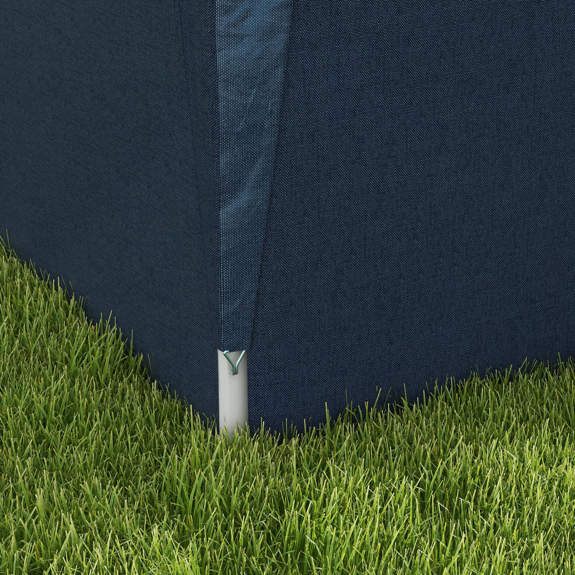 Alt View 8. Outsunny - x 19.5' Pop Up Canopy Tent Height Adjustable Event Shelter w/ Sidewalls, Leg Weight Bags - Dark Blue.