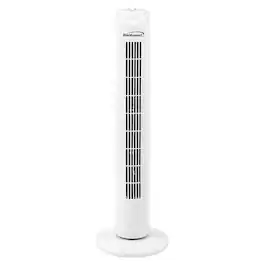 Brentwood - 32" Portable Oscillating Tower Fan, Timer, 3 Speeds, 275 CFM, 60° Oscillation, 45W, 72" Cord F-32T - White