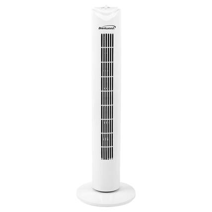 Front. Brentwood - Brentwood F-32tw 32-in. 3-speed Portable Oscillating Tower Fan With Timer, F-32t (white) - white.