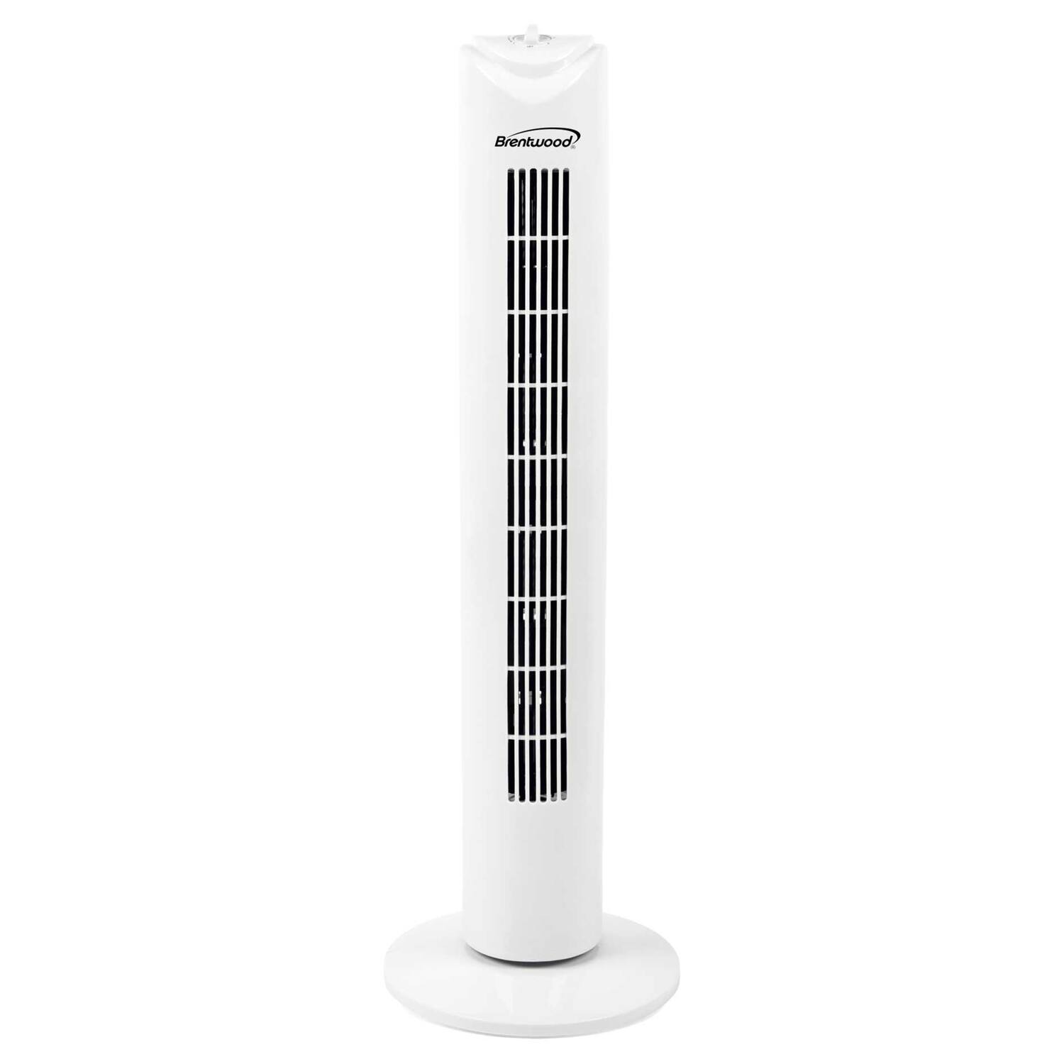 Front. Brentwood - Brentwood F-32tw 32-in. 3-speed Portable Oscillating Tower Fan With Timer, F-32t (white) - white.