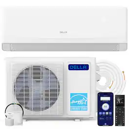 Della - Serena Cloud Air Series 23000 BTU Mini Split Ductless AC, 22 SEER2 230V, Heat Pump - White