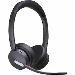 Yealink - WH64 Headset - Microsoft Teams Certification - Stereo - Wireless - Bluetooth/DECT - 492.1 ft - 20 Hz to 20 kHz - Black