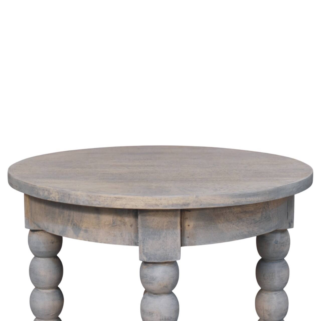 Back. Artisan Furniture - Artisan Furniture Solid WoodEllsworth Round Side Table in Acid Wash - Brown.