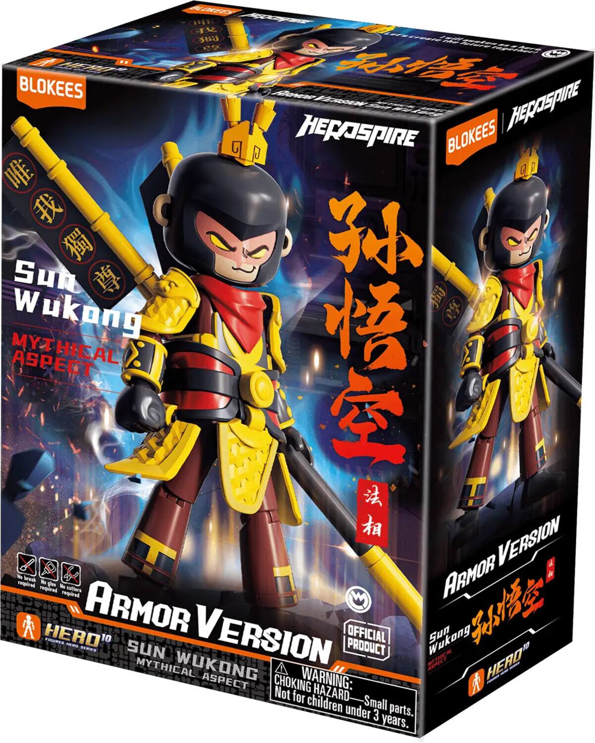 Sure, here is the corrected and grouped text from the image:

---

**BLOKEES**

**HEROSPIRE**

**Sun Wukong**  
**MYTHICAL ASPECT**

**ARMOR VERSION**

**OFFICIAL PRODUCT**

**HERO 10**

**SUN WUKONG**  
**MYTHICAL ASPECT**

**WARNING: CHOKING HAZARD - Small parts. Not for children under 3 years.**

**BLOKEES**

**HEROSPIRE**

**孙悟空**  
**唯我独尊**

**ARMOR VERSION**

**孙悟空**  
**唯我独尊**

**BLOKEES**

**HEROSPIRE**

**孙悟空**  
**唯我独尊**

**ARMOR VERSION**

**孙悟空**  
**唯我独尊**

**BLOKEES**

**HEROSPIRE**

**孙悟空**  
**唯我独尊**

**ARMOR VERSION**

**孙悟空**  
**唯我独尊**

**BLOKEES**

**HEROSPIRE**

**孙悟空**  
**唯我独尊**

**ARMOR VERSION**

**孙悟空**  
**唯我独