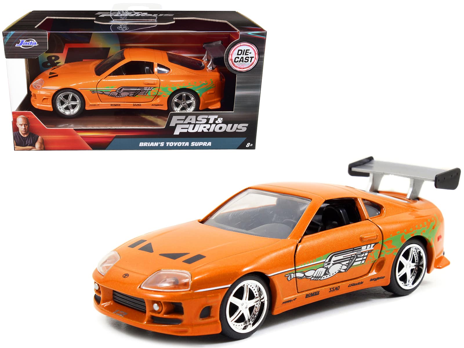 Brian's Toyota Supra "Fast & Furious" Movie 1/32 Diecast Model Car by Jada - Orange