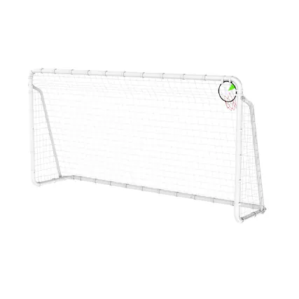 Front. Anysun - 6X12FT Soccer Goal for Backyard Portable Soccer Net with High-Strength Nets - White.