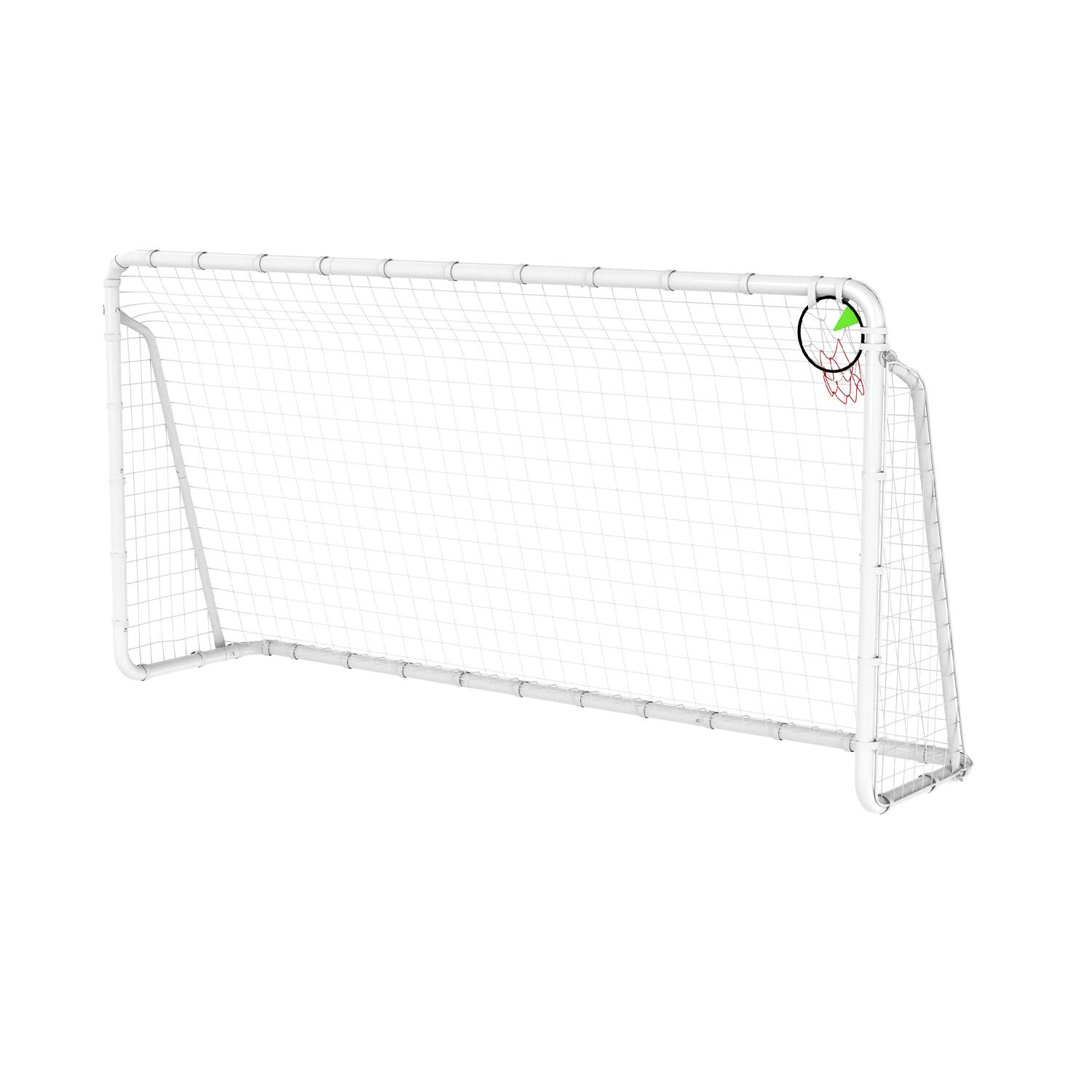 Anysun - 6X12FT Soccer Goal for Backyard Portable Soccer Net with High-Strength Nets - White
