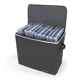 CASEMATIX - Graded Comic Storage Bin Holds 28 CGC CBCS Slabs with Dividers, Zipper Lid & Carry Handles