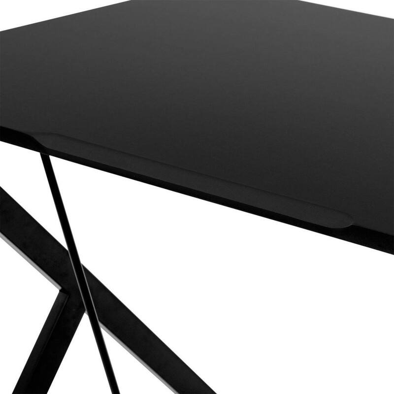 Alt View 5. WELLFOR - 46" Gaming Desk, Modern  Ergonomic Computer Desk for Adults, Home Office Desk - Black.