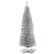 Front. Costway - 6FT Tinsel Tree Unlit Slim Pencil Christmas Tree Metal - Silver.