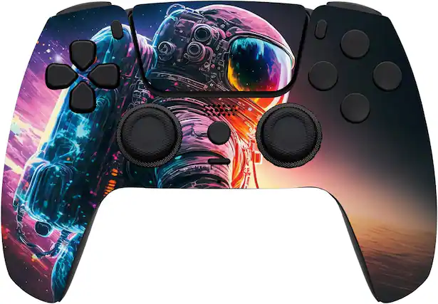 Front. Custom Controllerzz - Custom Wireless Controller for PS5 - Astronaut.