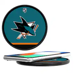 Keyscaper - San Jose Sharks 15 Watt Wireless Induction Charger - Multicolor