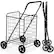 Alt View 18. Costway - Folding Shopping Cart Utility Trolley Portable For Grocery Laundry Travel - Black.