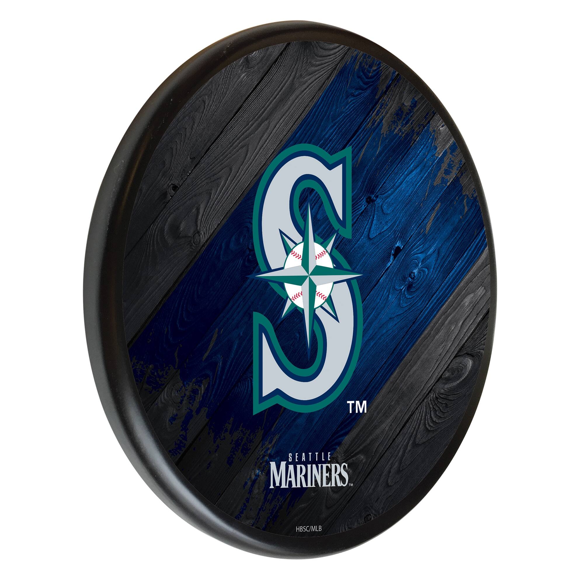Black Seattle Mariners 13" Team Wood Sign