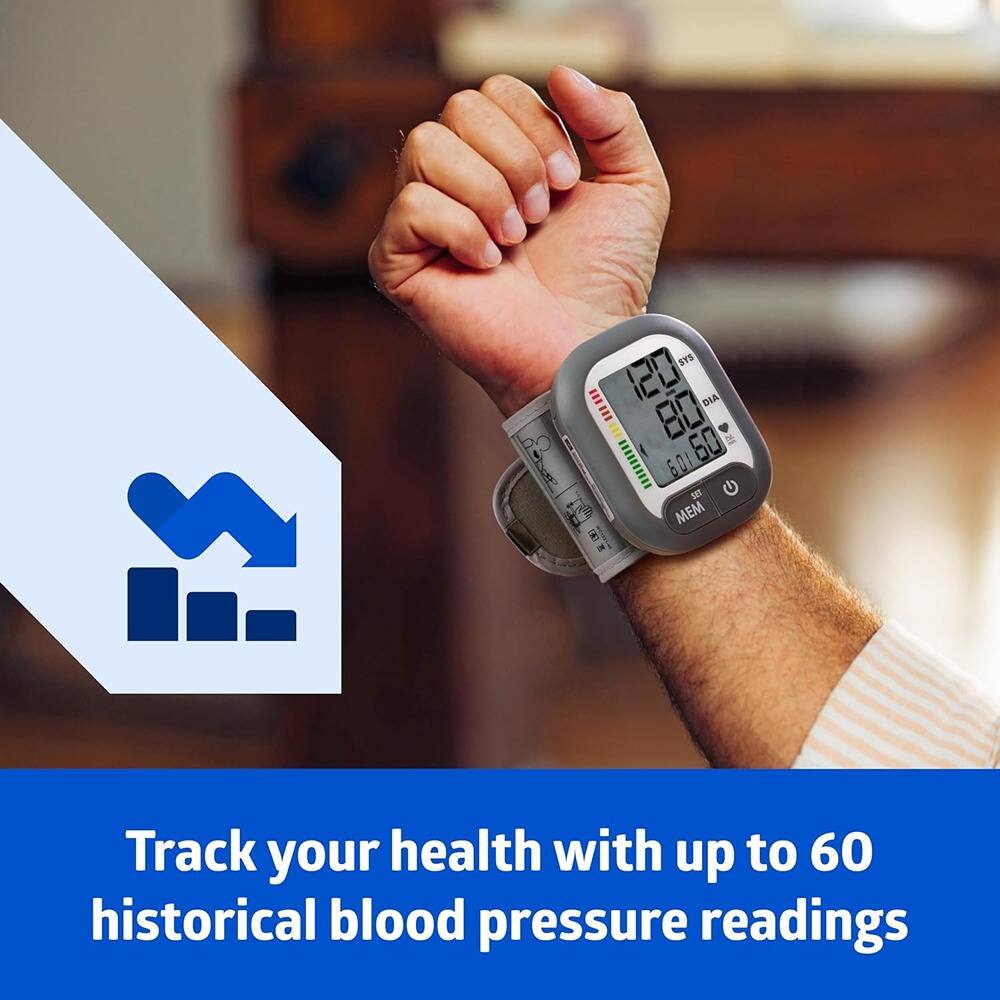 BYS 120 DIA 80 60 601 SET G MEM E IN

Track your health with up to 60 historical blood pressure readings