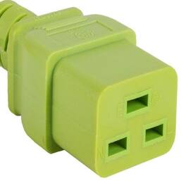 Sanoxy - Cables and Adapters; 10ft 14 AWG 15A 250V Power Cord (IEC320 C14 to IEC320 C19) - Green
