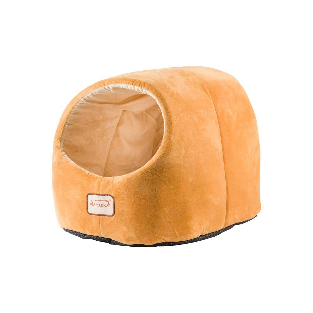 Alt View 6. Armarkat - Cat Bed Brown and Ivory - Brown.