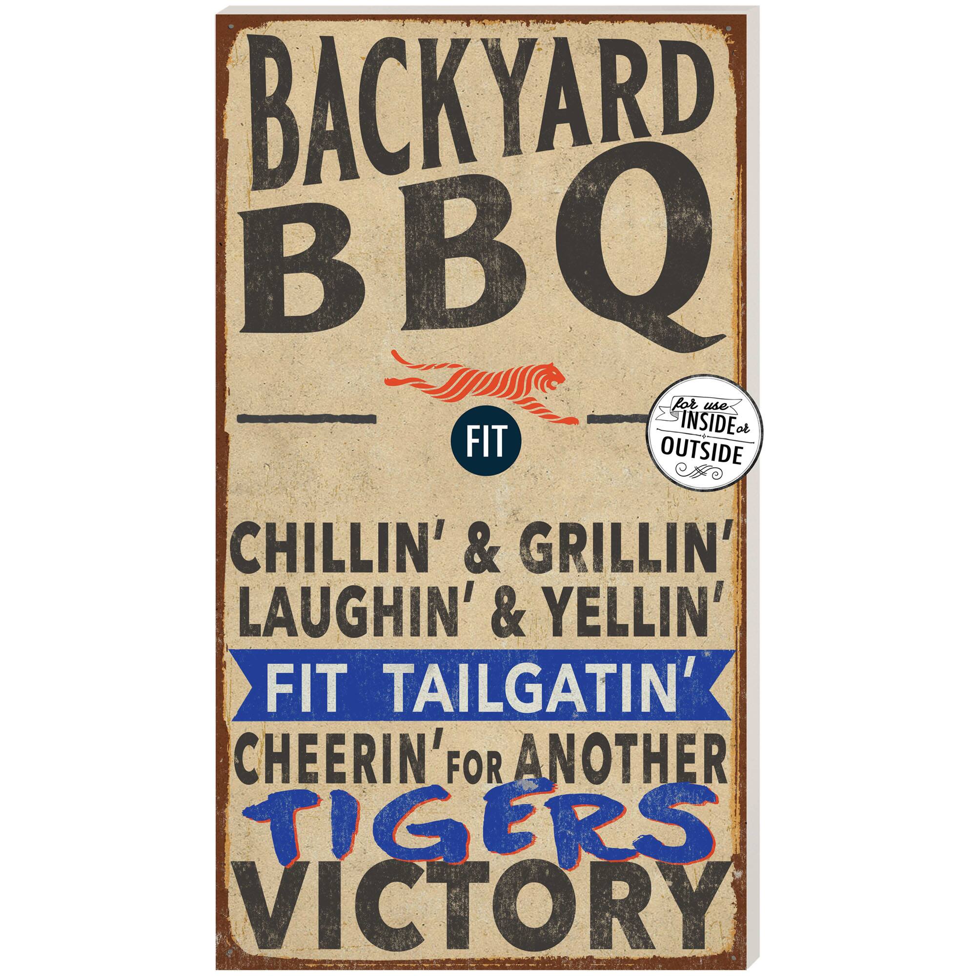 SUNY Fashion Institute of Technology Tigers 11" x 20" Indoor/Outdoor BBQ Sign