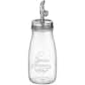 Bormioli Rocco - Oil Dispenser - 13.5 Oz Glass Jar with Stainless Pour Spout - Clear